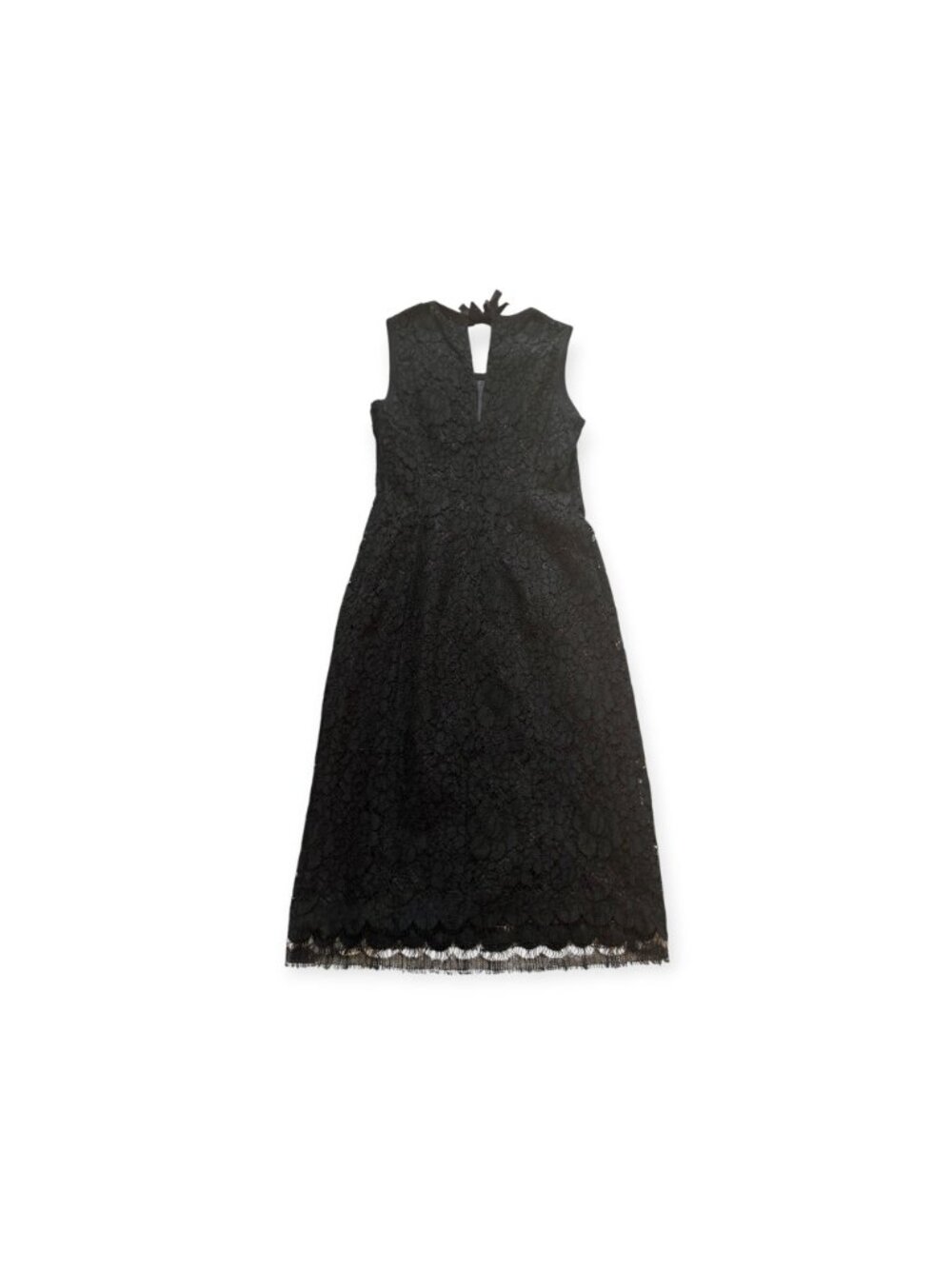 Prada Black Lace Dress Navy Underlayer Italy 44 Never Worn Garment Bag - Picture 7 of 15